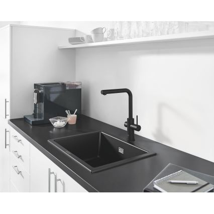 GROHE 31655AP0 - Νεροχύτης K700U 610 × 460 mm μαύρη πέτρα/μαύρο