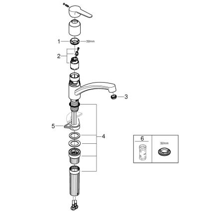 GROHE 31685000 - Μπαταρία κουζίνας STARTECO σε γυαλιστερό χρώμιο