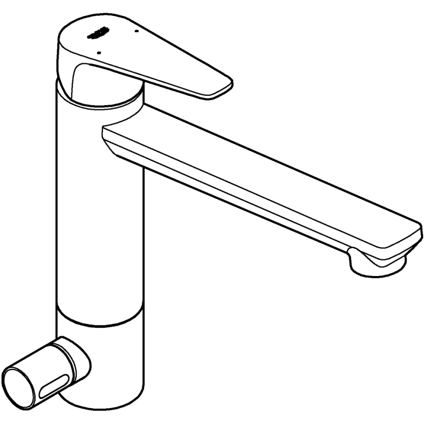 GROHE 31696000 - Μπαταρία κουζίνας BAUEDGE σε γυαλιστερό χρώμιο