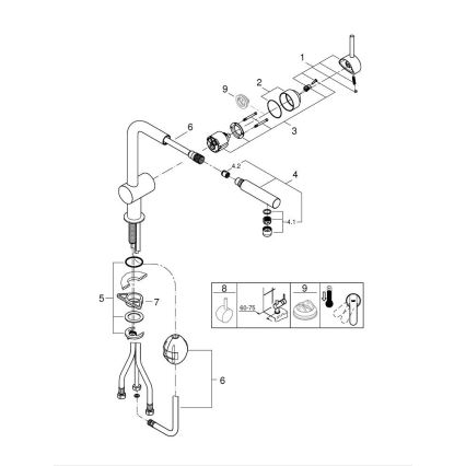 GROHE 32168DC0 - Μπαταρία νεροχύτη A από ανοξείδωτο ατσάλι