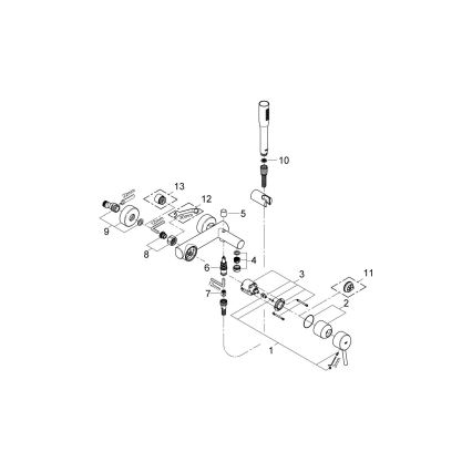GROHE 32212001 - Σετ μπανιέρας με μπαταρία CONCETTO, γυαλιστερό χρώμιο