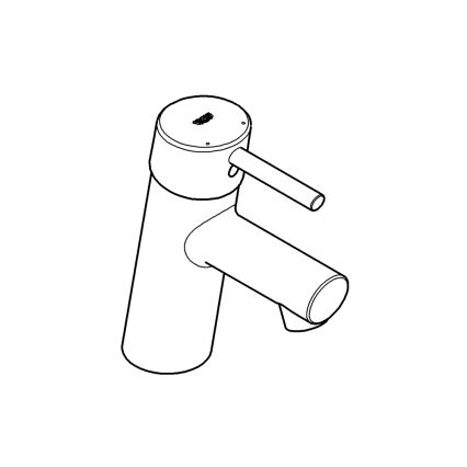 GROHE 3224010E - Μπαταρία νιπτήρα CONCETTO DN 15 σε γυαλιστερό χρώμιο