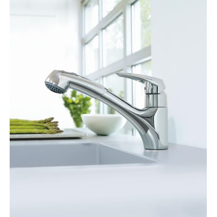 GROHE 32257001 - Μπαταρία νεροχύτη EURODISC, γυαλιστερό χρώμιο