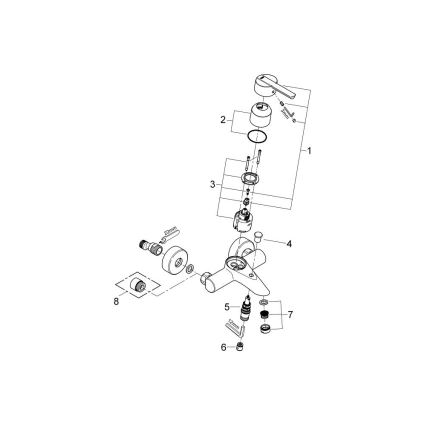 GROHE 32269000 - Μίκτης μπανιέρας FEEL DN 15 γυαλιστερό χρώμιο