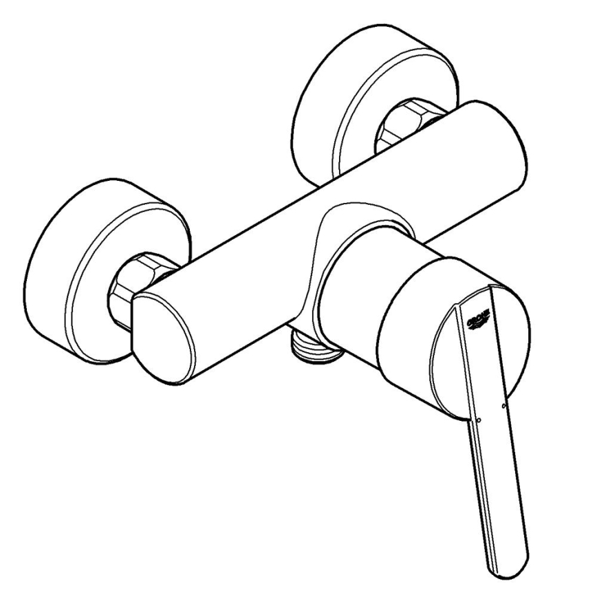 GROHE 32270000 - Μίκτης ντους FEEL DN 15, γυαλιστερό χρώμιο