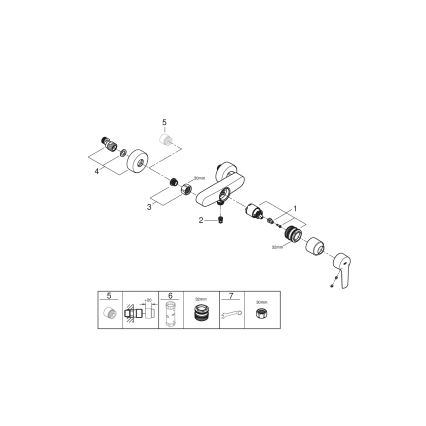 GROHE 322792432 - Μίκτης ντους START DN 15 μαύρος