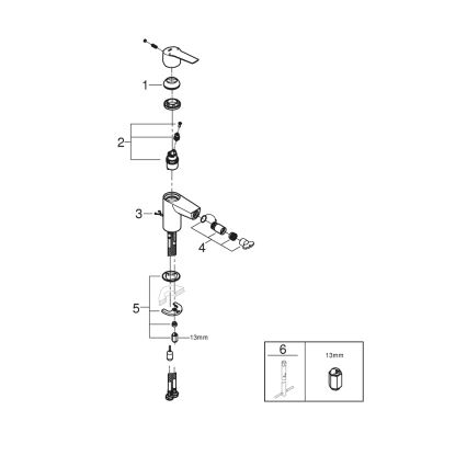 GROHE 32281002 - Μπαταρία μπιντέ START S σε γυαλιστερό χρώμιο