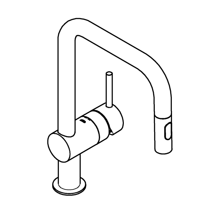 GROHE 32322002 - Μπαταρία νεροχύτη A γυαλιστερό χρώμιο