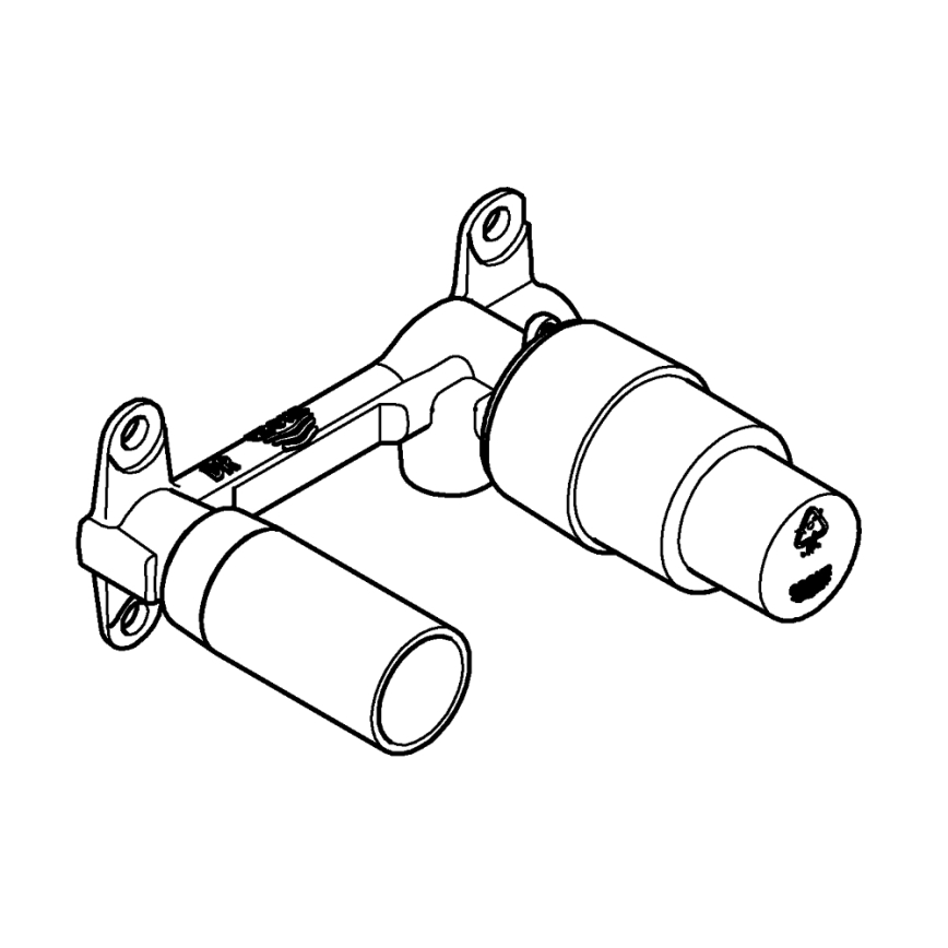 GROHE 32635000 - Εντοιχιζόμενη μπαταρία DN 15 DR- ορείχαλκος