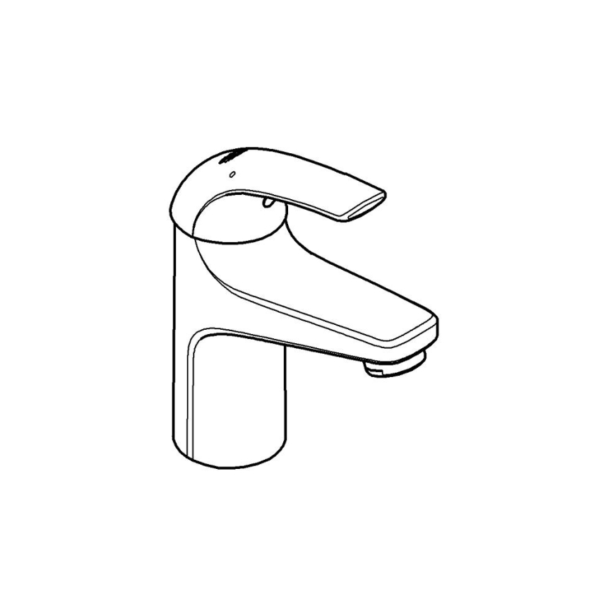 GROHE 32848000 - Μπαταρία νιπτήρα BAUCURVE γυαλιστερό χρώμιο