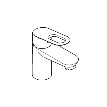 GROHE 32857000 - Μπαταρία νιπτήρα BAULOOP DN 15, γυαλιστερό χρώμιο