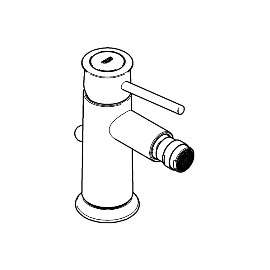 GROHE 32864000 - Μπαταρία μπιντέ BAUCLASSIC σε γυαλιστερό χρώμιο