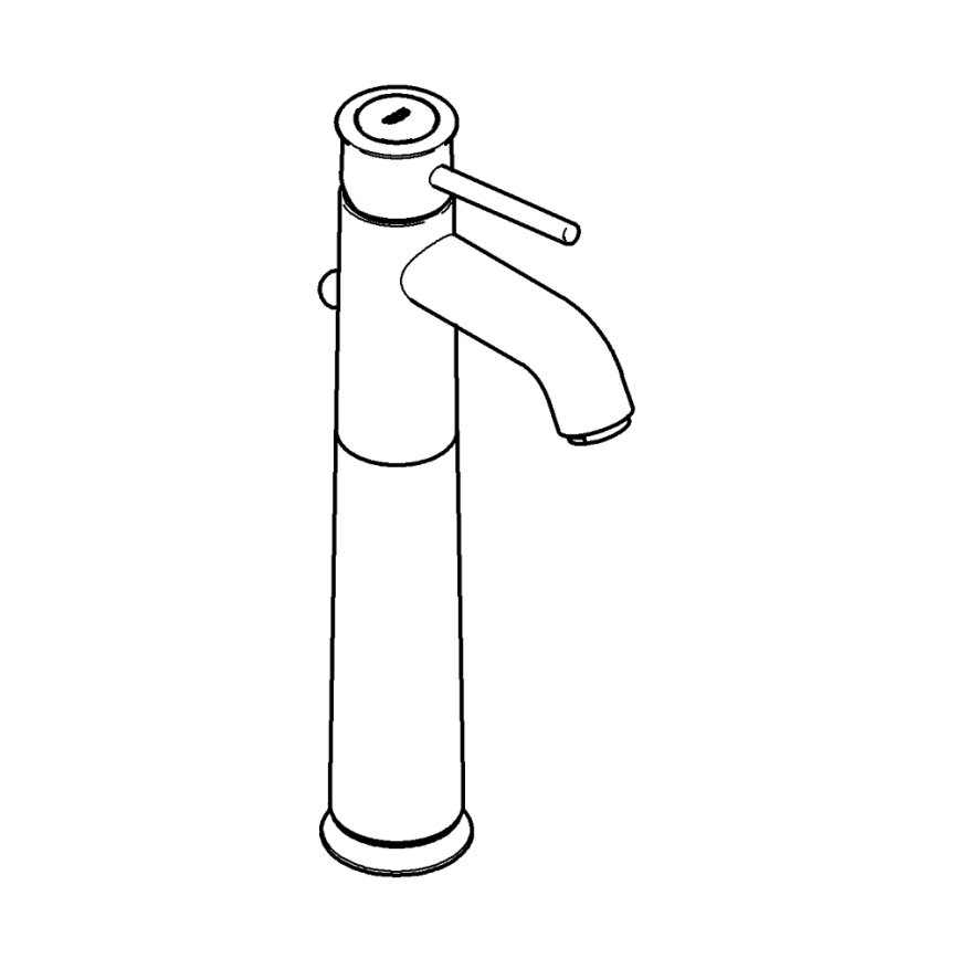 GROHE 32868000 - Μπαταρία νιπτήρα BAUCLASSIC DN 15 γυαλιστερό χρώμιο