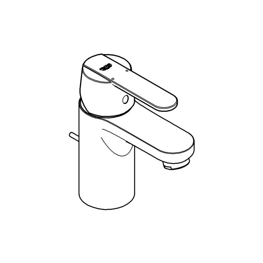 GROHE 32883000 - Μπαταρία νιπτήρα GET, μέγεθος S, σε γυαλιστερό χρώμιο