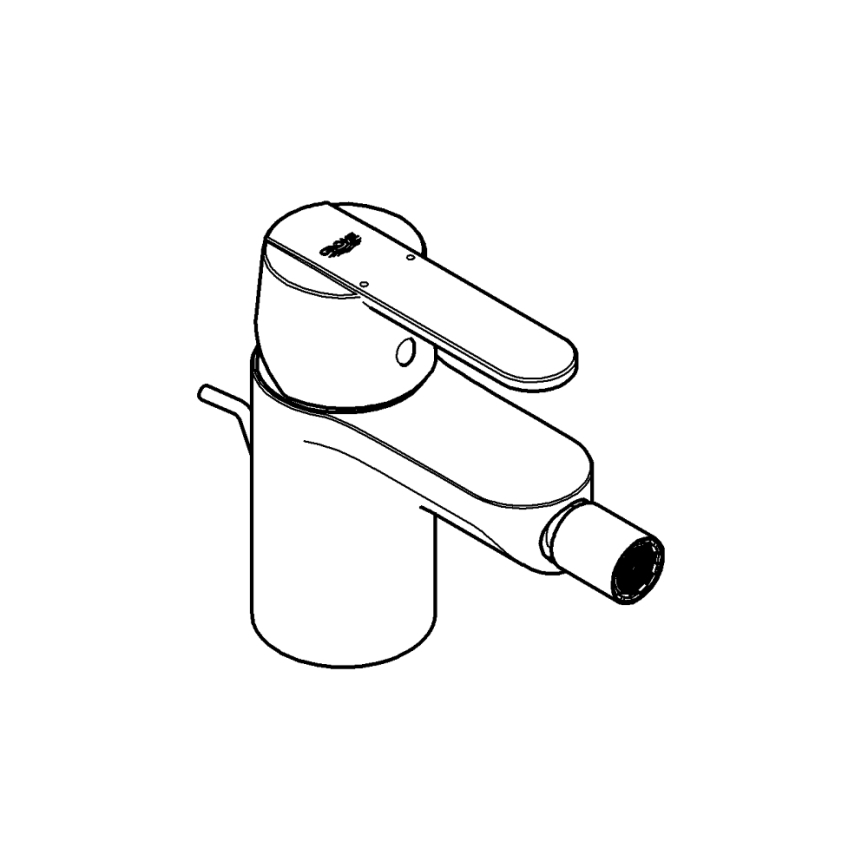 GROHE 32885000 - Μπαταρία μπιντέ GET DN 15 σε γυαλιστερό χρώμιο