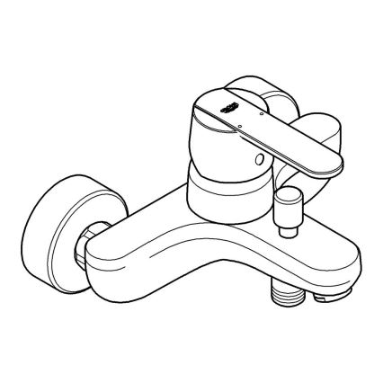 GROHE 32887000 - Μίκτης μπανιέρας GET DN 15 γυαλιστερό χρώμιο