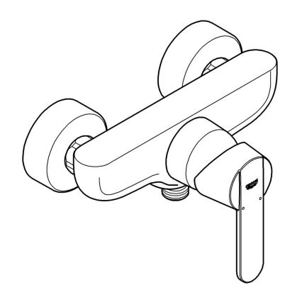 GROHE 32888000 - Μπαταρία ντους GET DN 15 γυαλιστερό χρώμιο