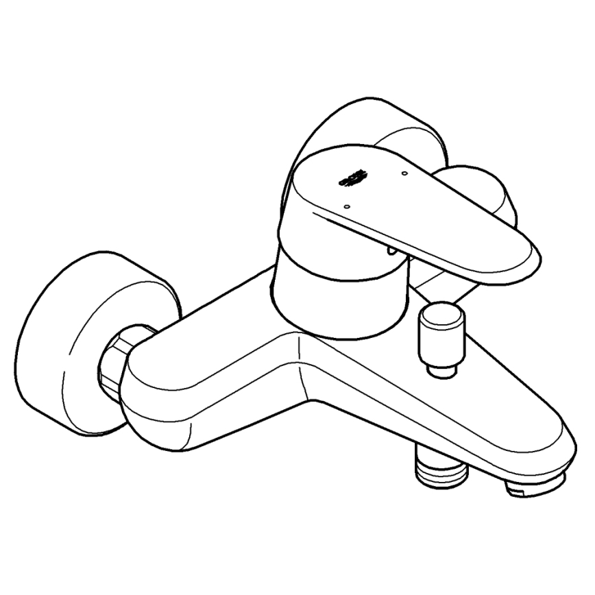 GROHE 33390002 - Μπαταρία μπανιέρας EURODISC COSMOPOLITAN DN 15, γυαλιστερό χρώμιο