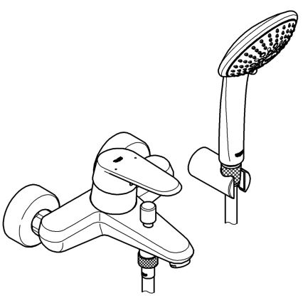 GROHE 33395002 - Μπαταρία μπανιέρας EURODISC COSMOPOLITAN σε γυαλιστερό χρώμιο