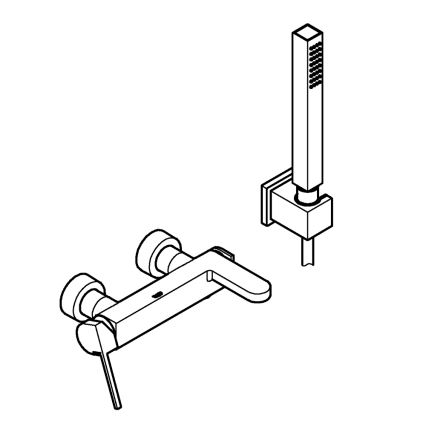 GROHE 33547003 - Σετ μπανιέρας με αναμικτική μπαταρία PLUS, γυαλιστερό χρώμιο