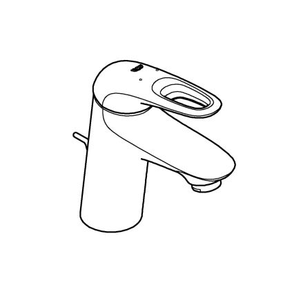 GROHE 33558LS3 - Μπαταρία νιπτήρα EUROSTYLE, μέγεθος S, λευκή