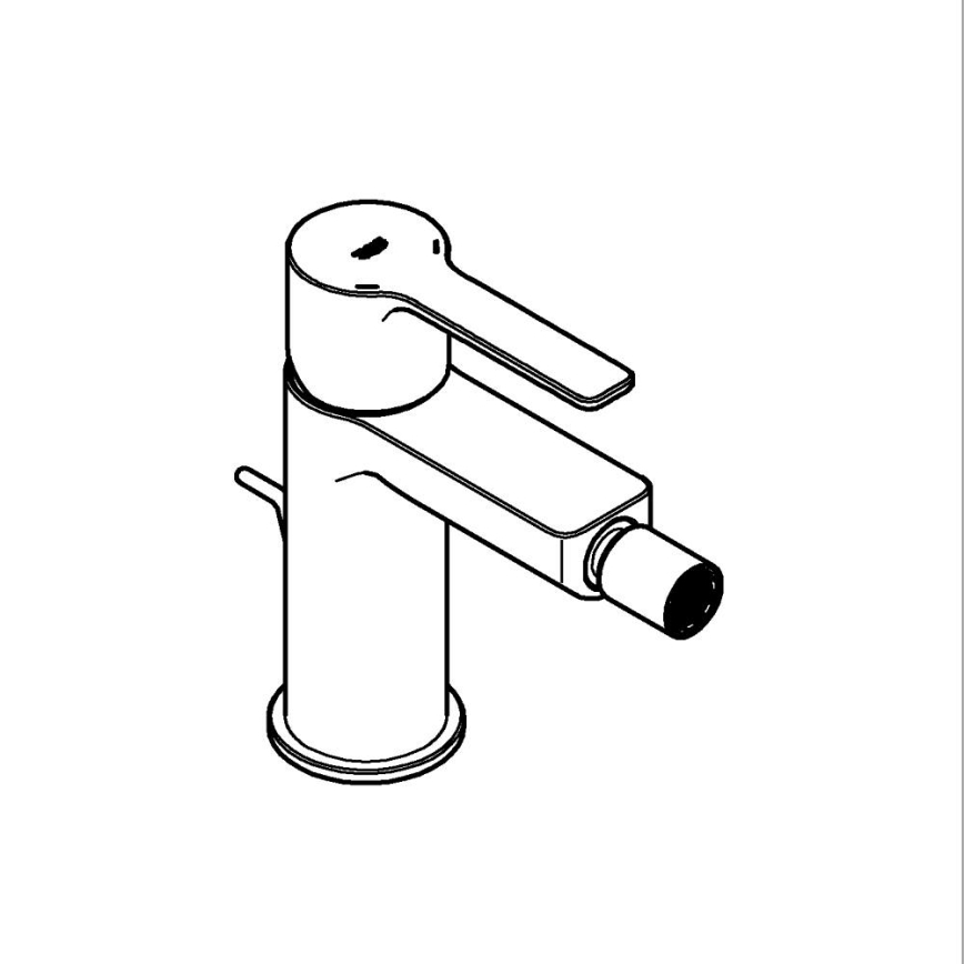 GROHE 33848AL1 - Μπαταρία μπιντέ LINEARE μέγεθος S γραφίτης