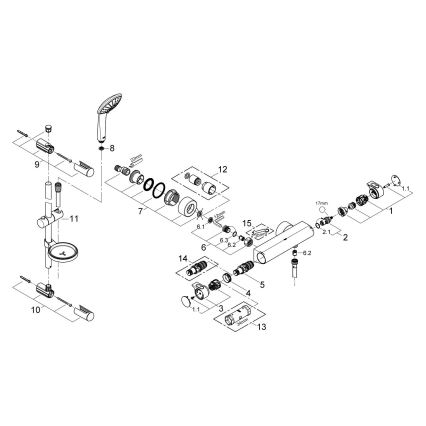 GROHE 34195001 - Θερμοστατική μπαταρία GROHTHERM 2000 με σετ ντους EUPHORIA 110, χρώμιο