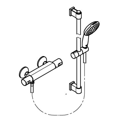 GROHE 34597001 - Θερμοστατικός μίκτης ντους PRECISION START DN 15, χρωμέ