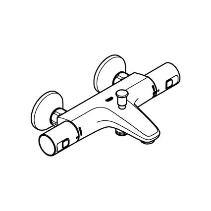 GROHE 345982430 - Θερμοστατικός αναμικτήρας μπανιέρας PRECISION START 168 mm μαύρος