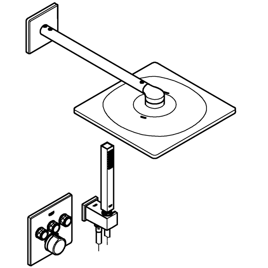 GROHE 34712000 - Σετ ντους SMARTCONTROL 310 × 310 mm γυαλιστερό χρώμιο