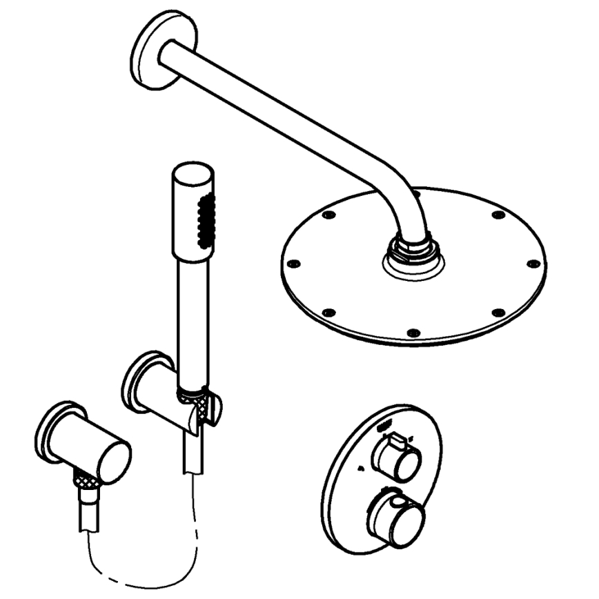 GROHE 34732000 - Σετ ντους GROHTHERM RAINSHOWER COSMOPOLITAN 210 286 mm χρωμέ