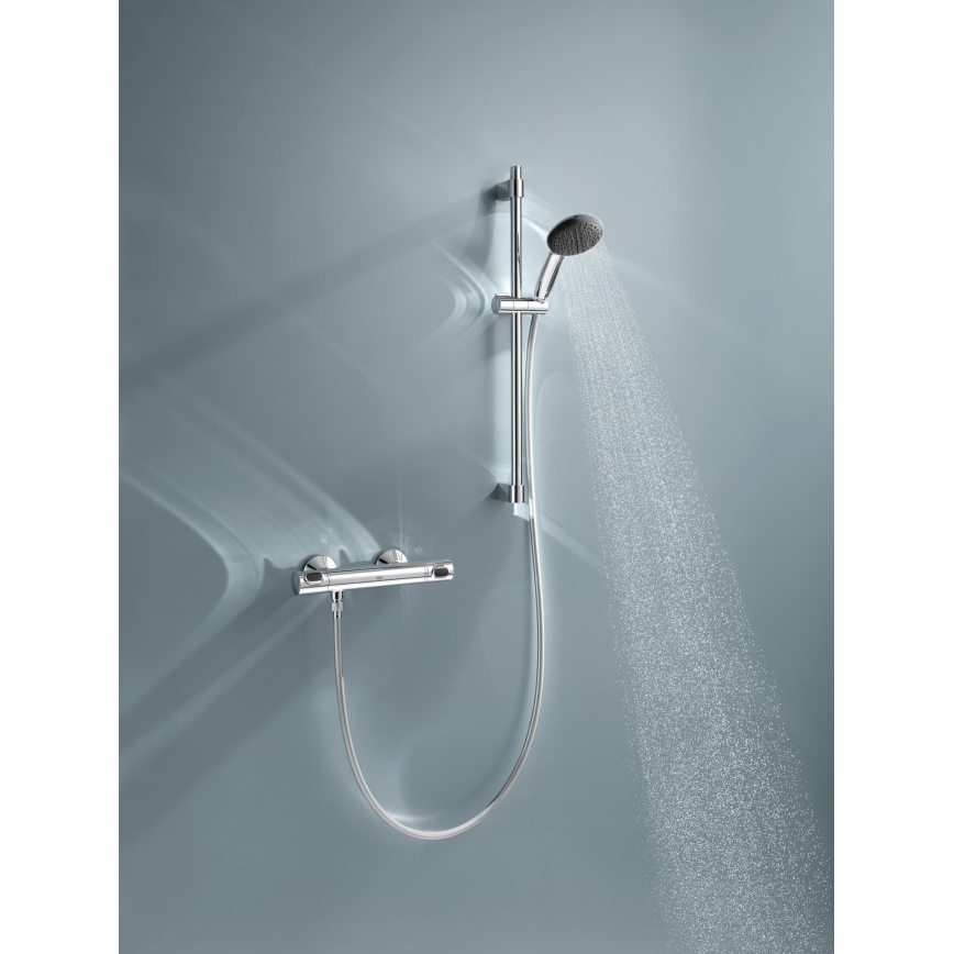 GROHE 34800001 - Σετ ντους με θερμοστατική μπαταρία PRECISION FLOW 600 mm γυαλιστερό χρώμιο