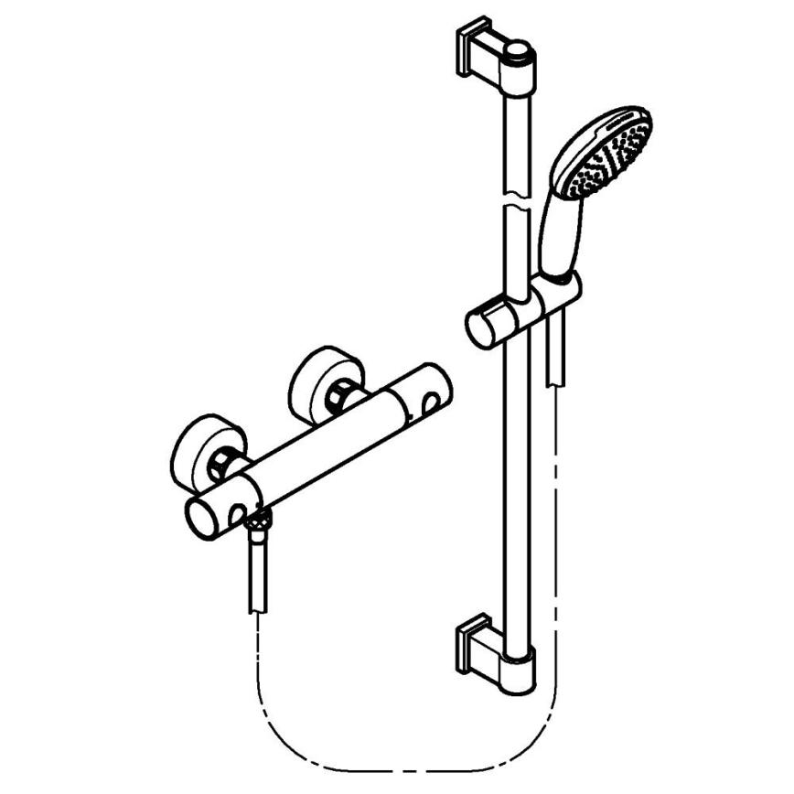 GROHE 34857000 - Θερμοστατική μπαταρία ντους PRECISION GET 12” γυαλιστερό χρώμιο
