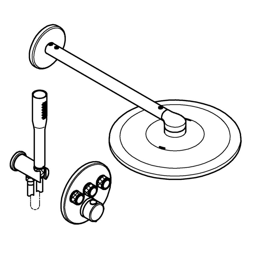 GROHE 34874000 - Σύστημα ντους PRECISION SMARTCONTROL 310 mm γυαλιστερό χρώμιο