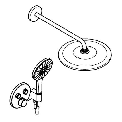 GROHE 34877000 - Σύστημα ντους VITALIO RAIN MONO 310 σε λαμπερό χρώμιο