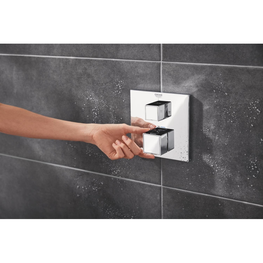 GROHE 34879000 - Εντοιχισμένο σύστημα ντους PRECISION CUBE 310 × 310 mm χρωμέ