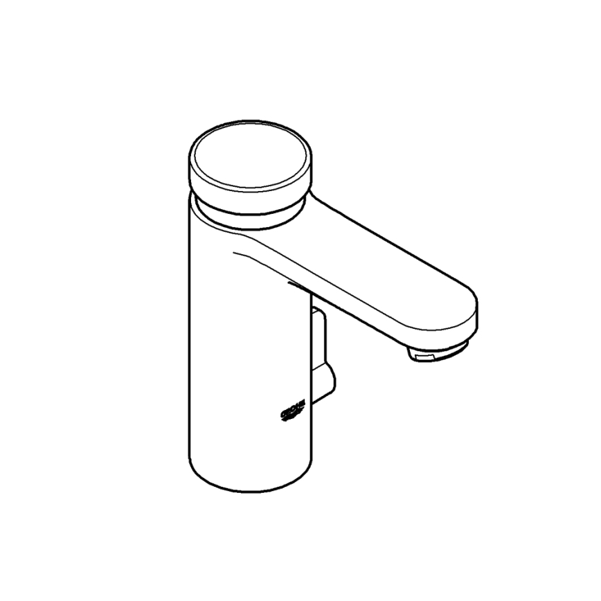 GROHE 36317000 - Αυτοκλειόμενη μπαταρία νιπτήρα EUROSMART COSMOPOLITAN T χρωμέ