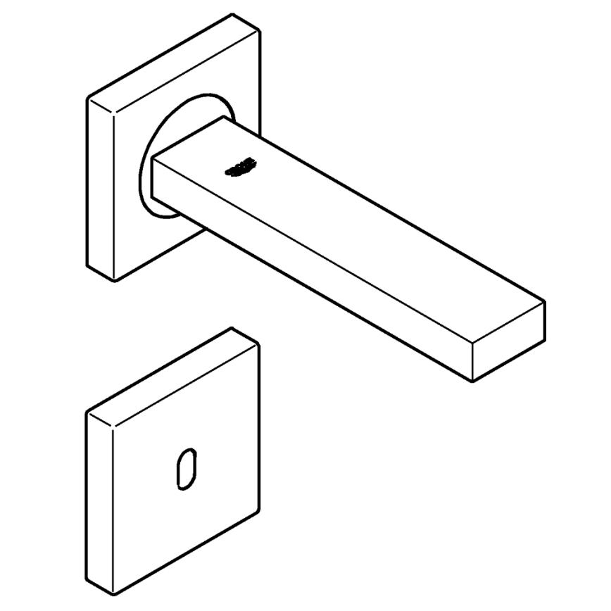 GROHE 36442000 - Ηλεκτρονική μπαταρία με υπέρυθρους αισθητήρες EUROCUBE E, γυαλιστερό χρώμιο