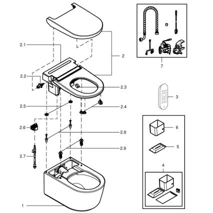 GROHE 36507SH0 - Λεκάνη τουαλέτας με ντους SENSIA, 600 × 387 × 403 mm, κεραμική/λευκή