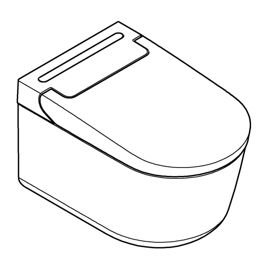 GROHE 36507SH0 - Λεκάνη τουαλέτας με ντους SENSIA, 600 × 387 × 403 mm, κεραμική/λευκή