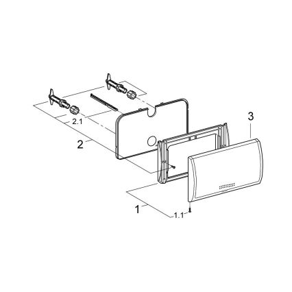 GROHE 37053SH0 - Πλακέτα έκπλυσης CLASSIC 330 × 190 mm λευκή