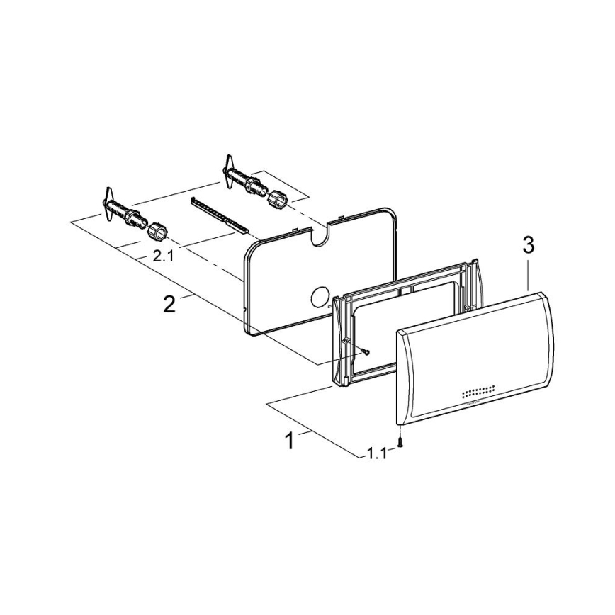 GROHE 37053SH0 - Πλακέτα έκπλυσης CLASSIC 330 × 190 mm λευκή