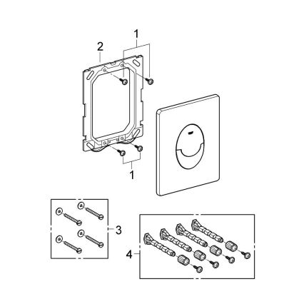 GROHE 38505P00 - Πλακέτα χειρισμού SKATE AIR 156 × 197 mm ματ χρώμιο