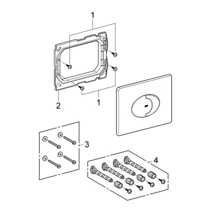 GROHE 38506000 - Πλακέτα χειρισμού SKATE AIR 156 × 197 mm σε γυαλιστερό χρώμιο