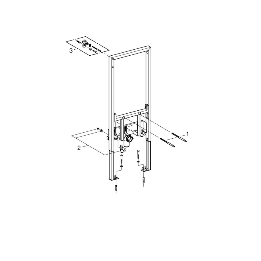 GROHE 38553001 - Μονάδα για μπιντέ RAPID SL 1,13 m, λευκή