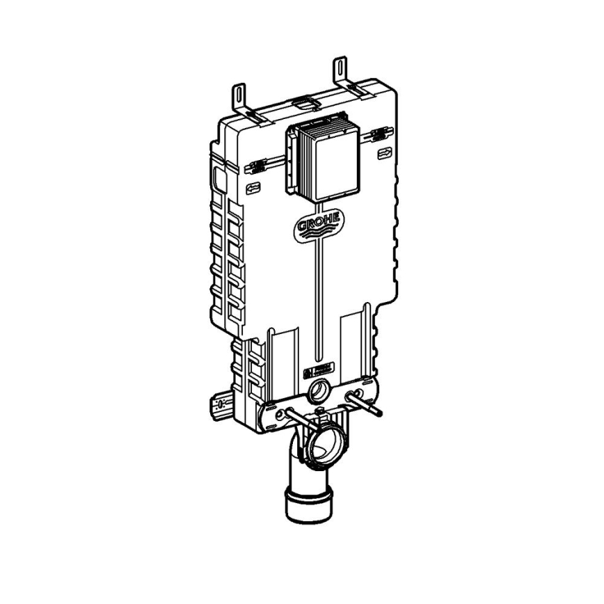 GROHE 38643001 - Εντοιχιζόμενη μονάδα UNISET για WC 830 × 480 × 130 mm, λευκή