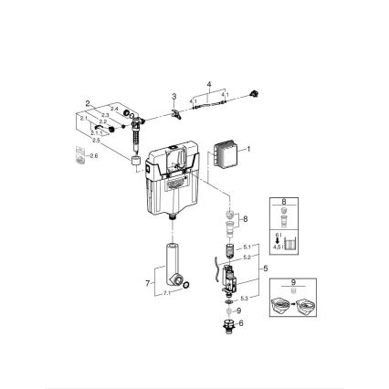 GROHE 38661000 - Καζανάκι έκπλυσης GD 2