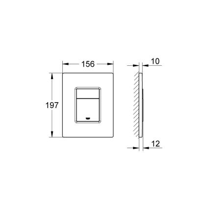 GROHE 38732P00 - Πλακέτα εκκένωσης SKATE COSMOPOLITAN 156 × 197 mm χρώμιο