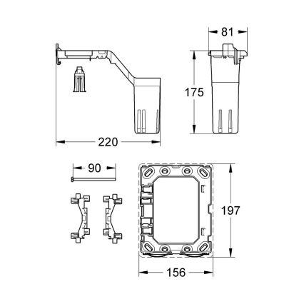 GROHE 38796000 - Σετ μετατροπής FRESH 156 × 197 mm