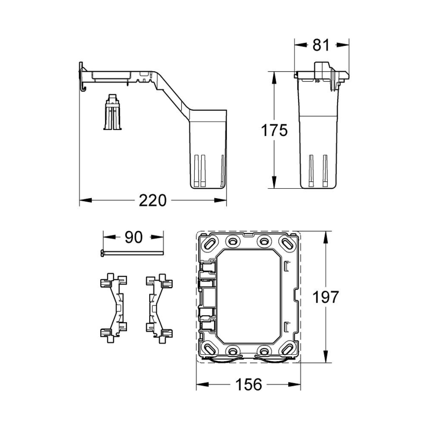GROHE 38796000 - Σετ μετατροπής FRESH 156 × 197 mm